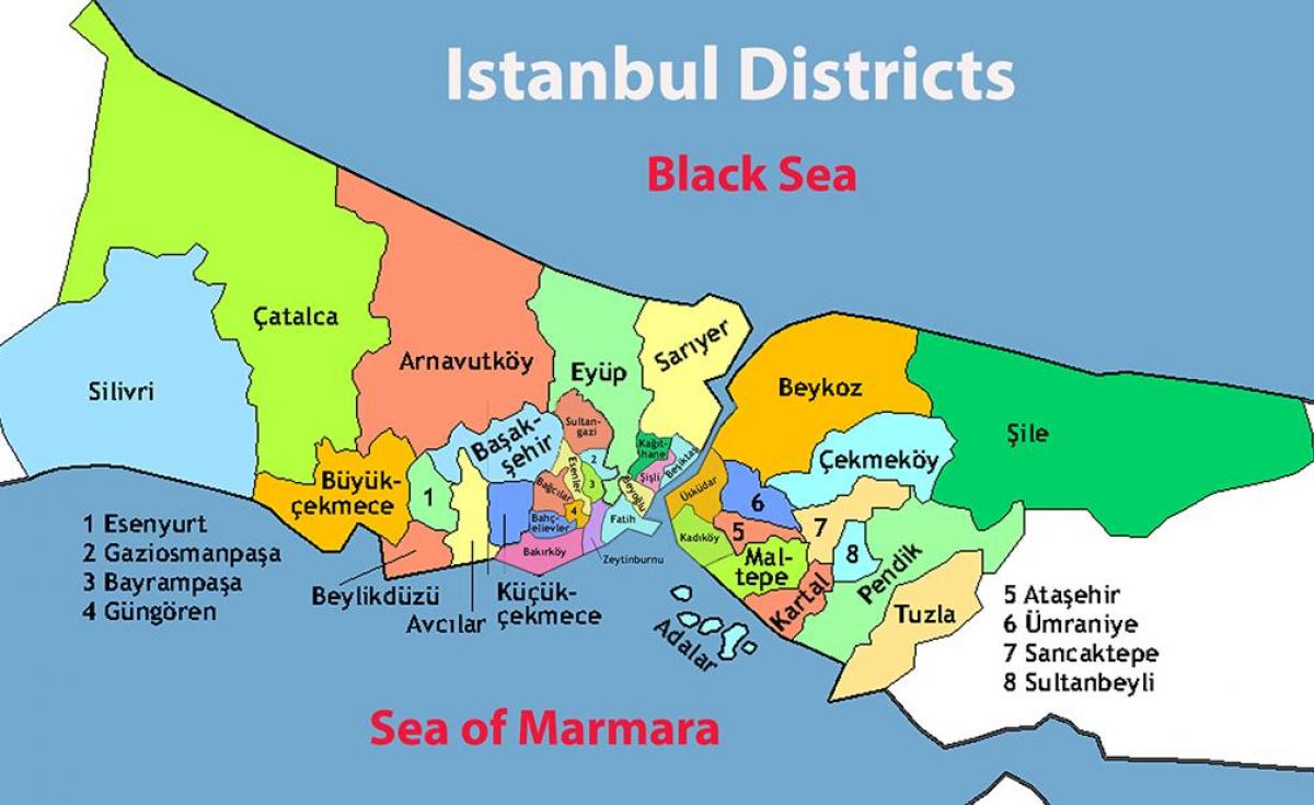 خريطة اسطنبول