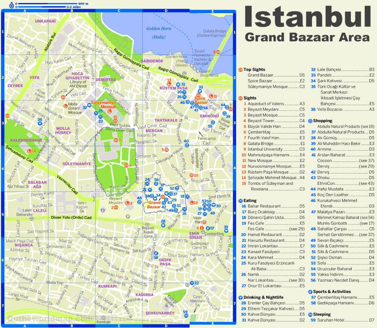 اسطنبول البازار خريطة