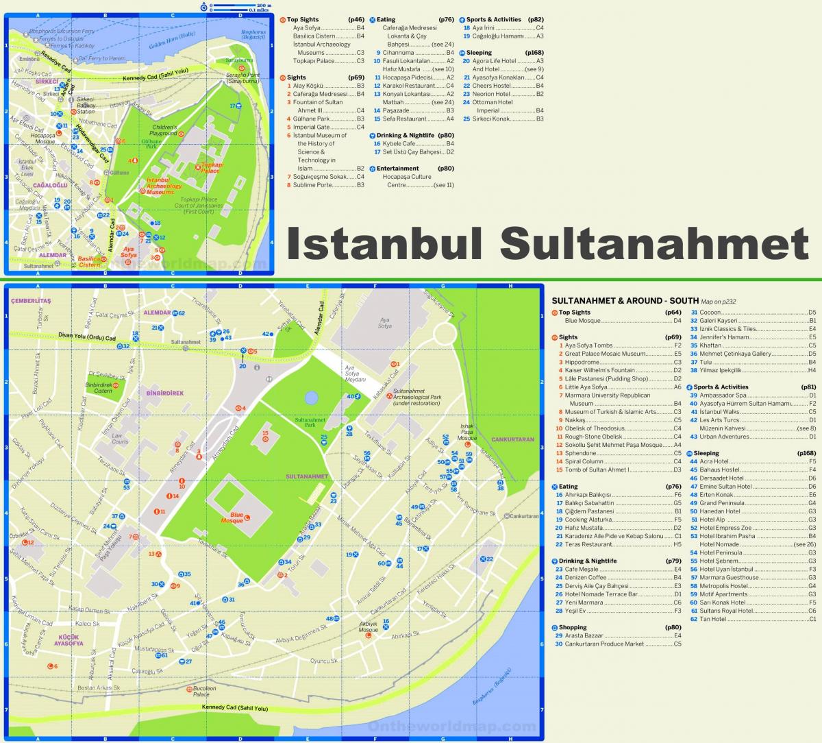 ساحة السلطان أحمد الخريطة