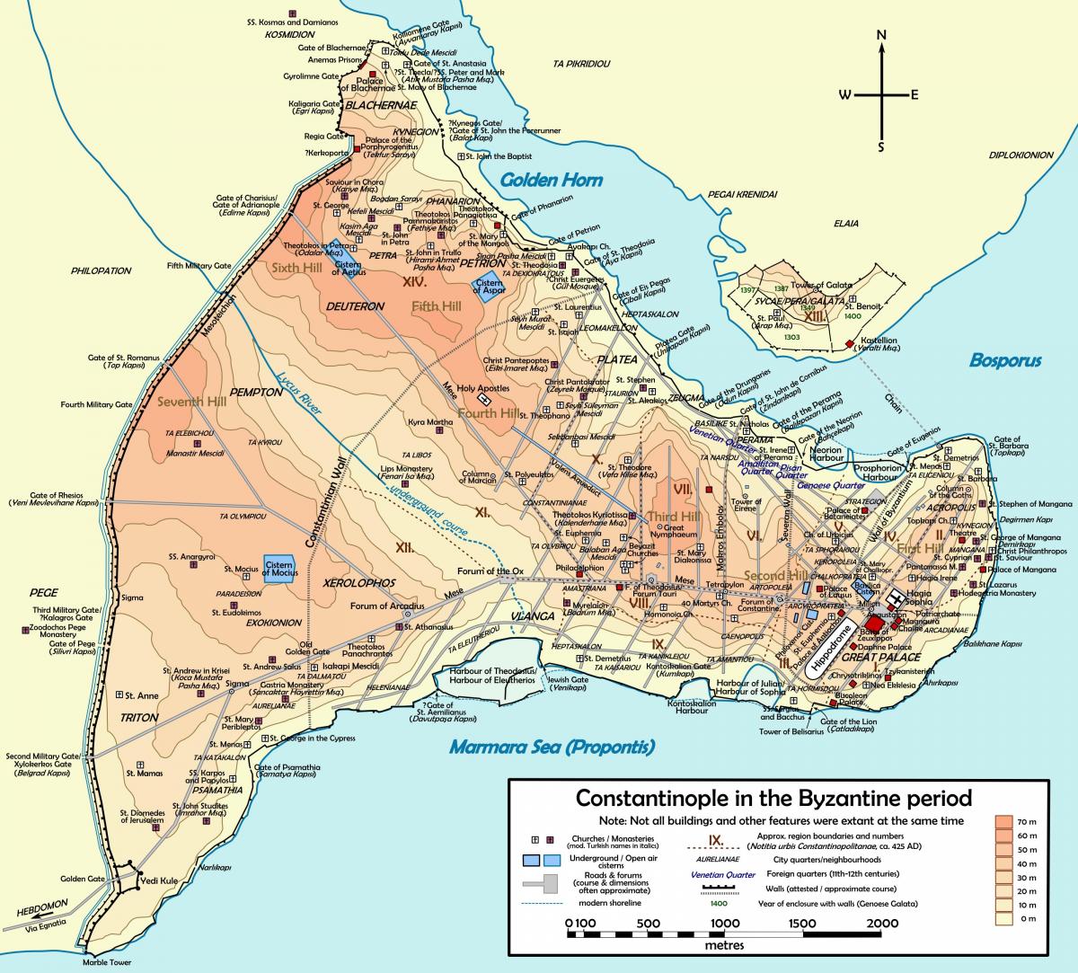 القسطنطينية في الخريطة