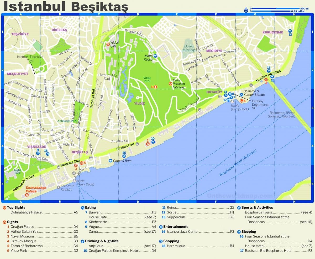 خريطة بشيكتاش في اسطنبول
