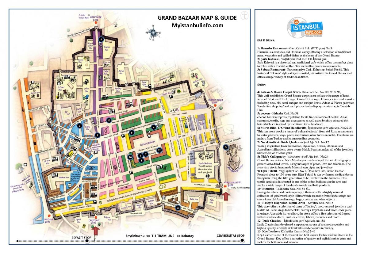 خريطة سوق التوابل في اسطنبول 