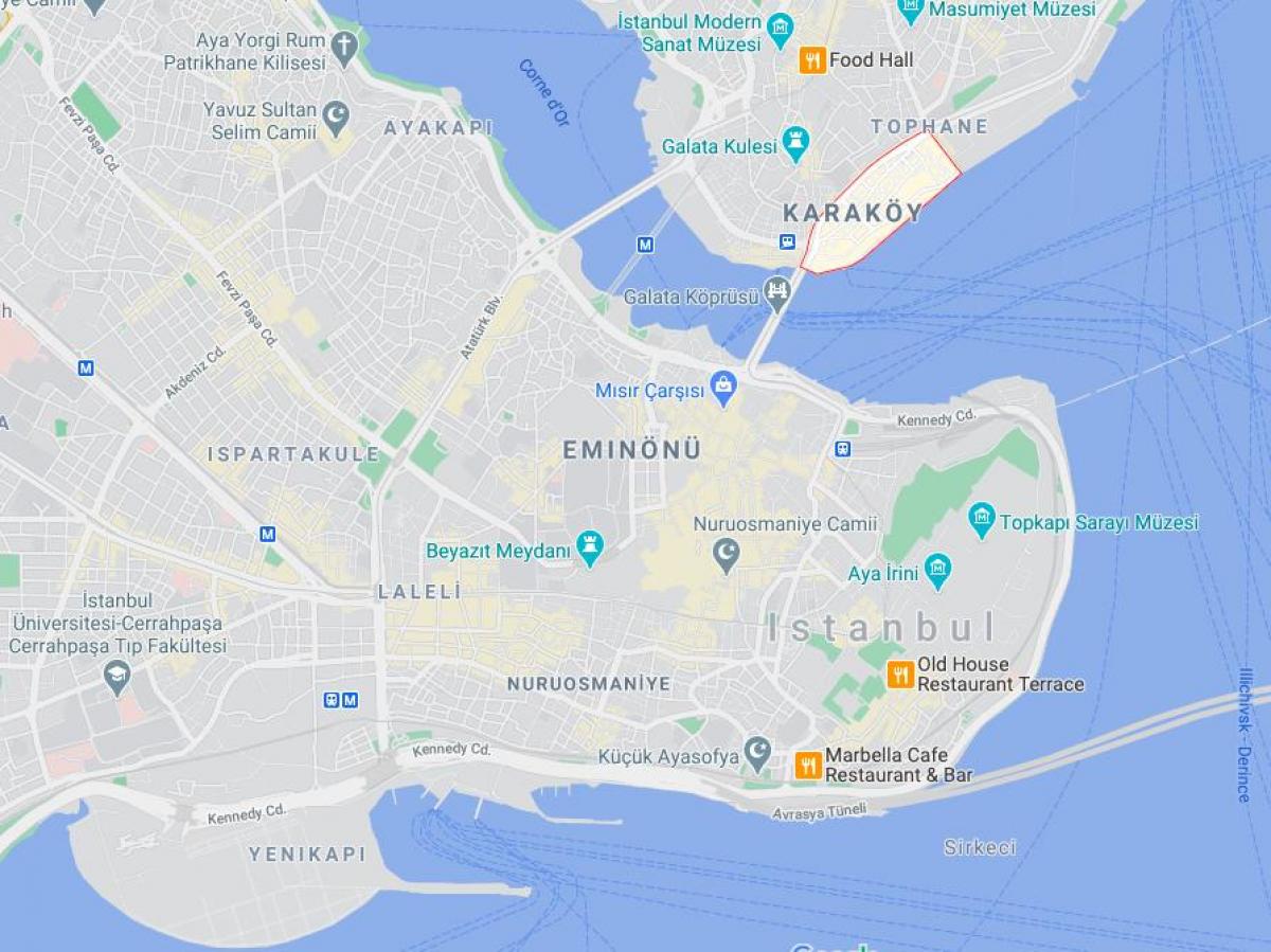 خريطة كاراكوي اسطنبول