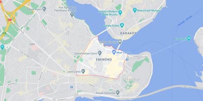 خريطة أمينونو في اسطنبول