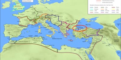 القسطنطينية الموقع على خريطة العالم ، 