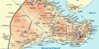 القسطنطينية في الخريطة