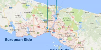 اسطنبول الجانب الأوروبي خريطة