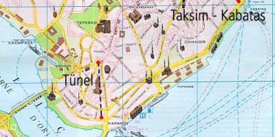 خريطة اسطنبول ميدان تقسيم وشارع الاستقلال